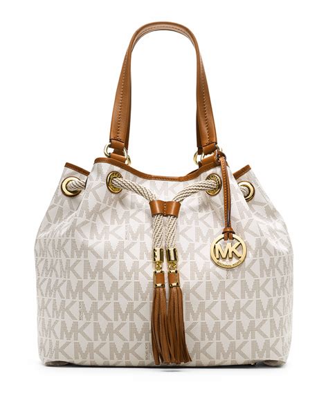 michael kors brown and beige bag|Michael Kors fold over purse.